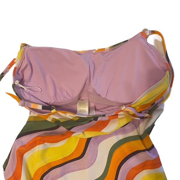 NWOT..Anne Cole Multicolor One Piece Bathing Suit Ladies Size 14 - Picture 8 of 11